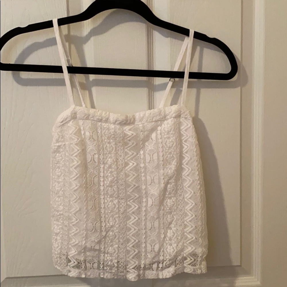 Hollister white tank top